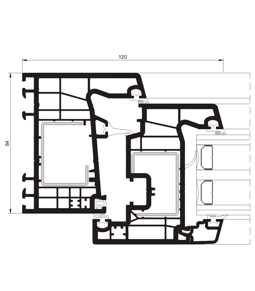 PVC window A84 Hinged