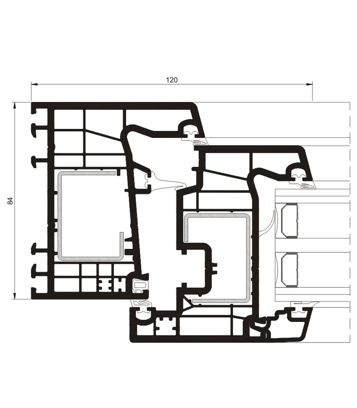 PVC window A84 Hinged