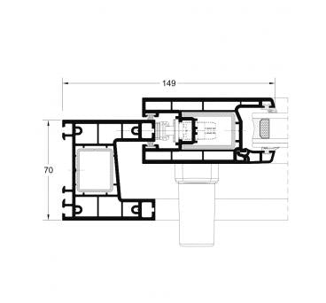 Schiebefenster aus PVC C70
