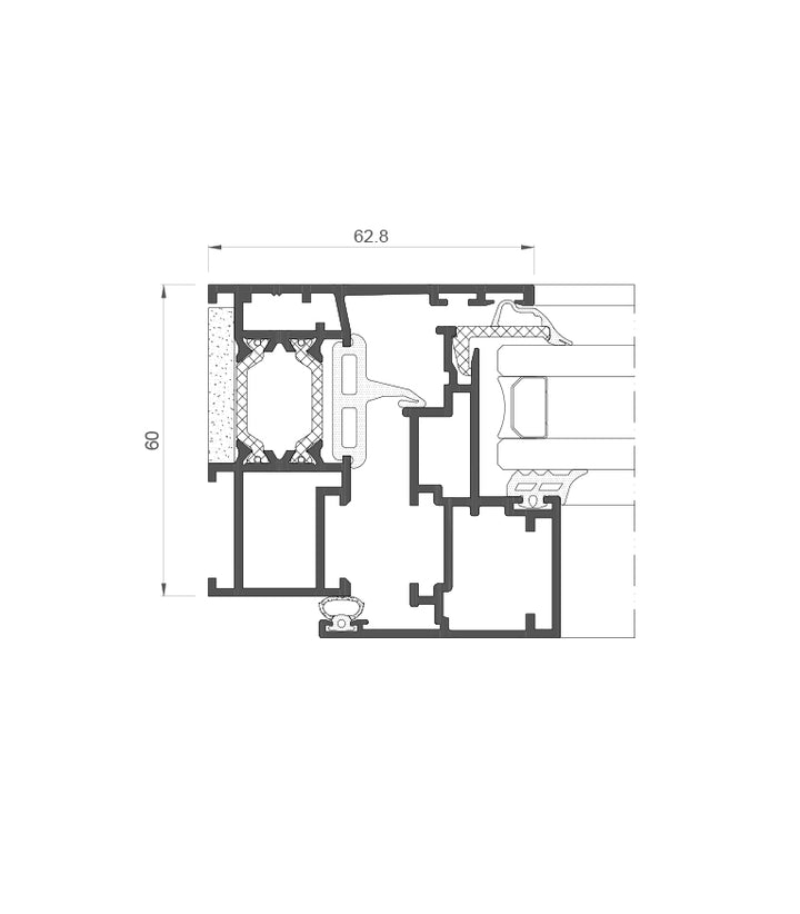 Aluminiumfenster COR 60 mit verdecktem Flügel
